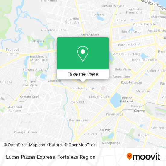 Lucas Pizzas Express map