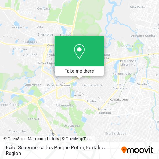 Mapa Êxito Supermercados Parque Potira