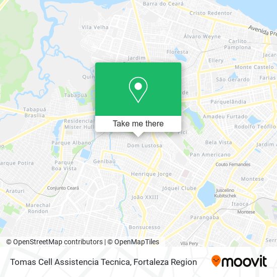 Mapa Tomas Cell Assistencia Tecnica