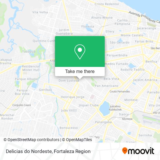 Delicias do Nordeste map