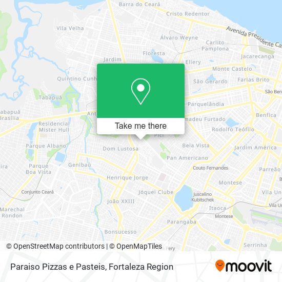 Paraiso Pizzas e Pasteis map
