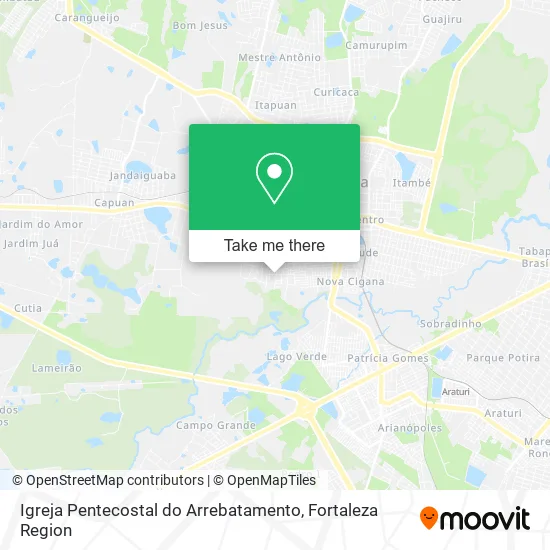 Igreja Pentecostal do Arrebatamento map