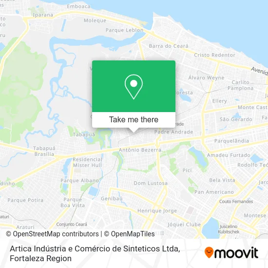 Artica Indústria e Comércio de Sinteticos Ltda map