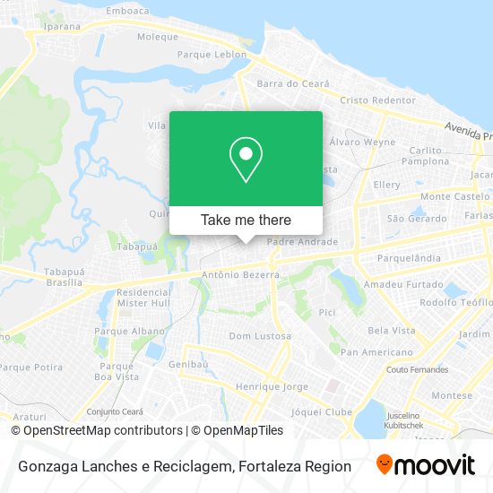 Gonzaga Lanches e Reciclagem map