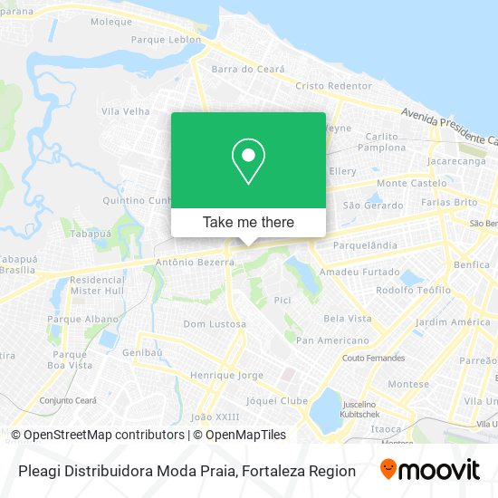 Pleagi Distribuidora Moda Praia map