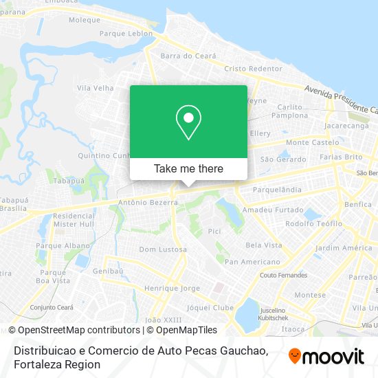 Mapa Distribuicao e Comercio de Auto Pecas Gauchao