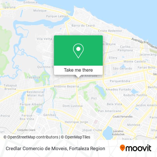 Mapa Credlar Comercio de Moveis