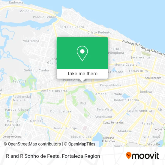 R and R Sonho de Festa map