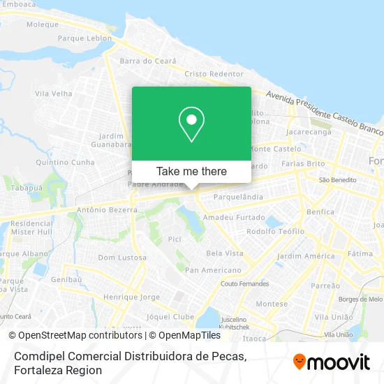 Comdipel Comercial Distribuidora de Pecas map