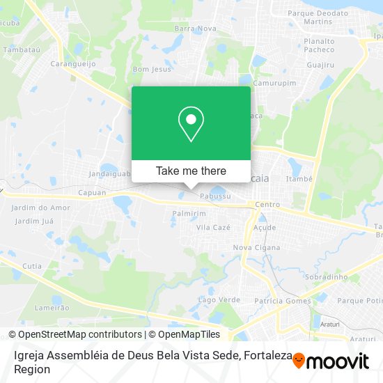 Igreja Assembléia de Deus Bela Vista Sede map