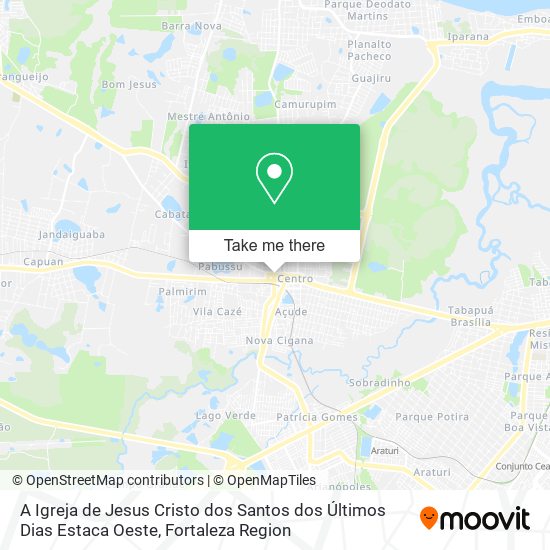 Mapa A Igreja de Jesus Cristo dos Santos dos Últimos Dias Estaca Oeste