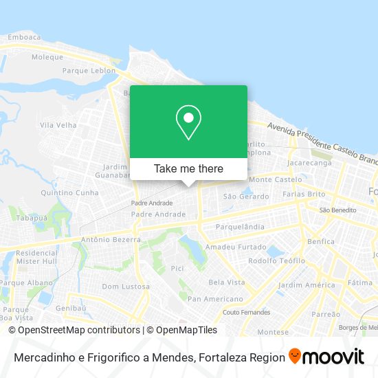 Mercadinho e Frigorifico a Mendes map