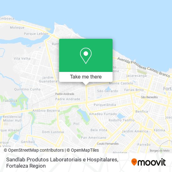 Mapa Sandlab Produtos Laboratoriais e Hospitalares