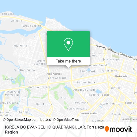 IGREJA DO EVANGELHO QUADRANGULAR map