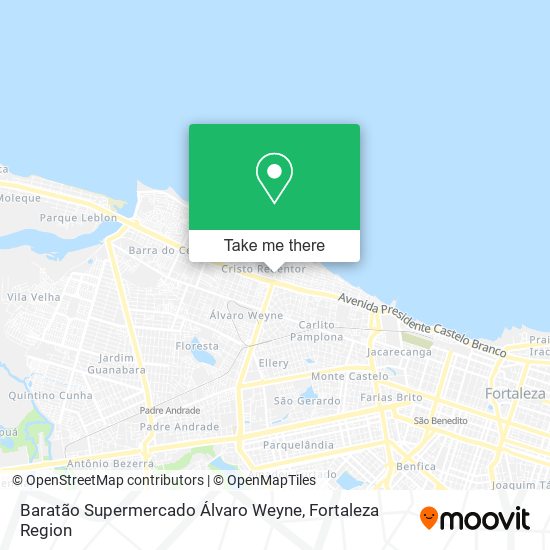 Mapa Baratão Supermercado Álvaro Weyne