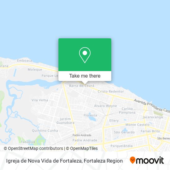 Mapa Igreja de Nova Vida de Fortaleza