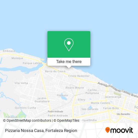 Mapa Pizzaria Nossa Casa