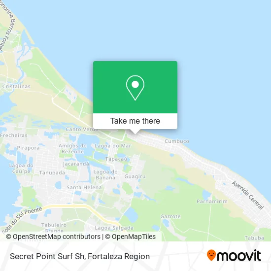 Secret Point Surf Sh map