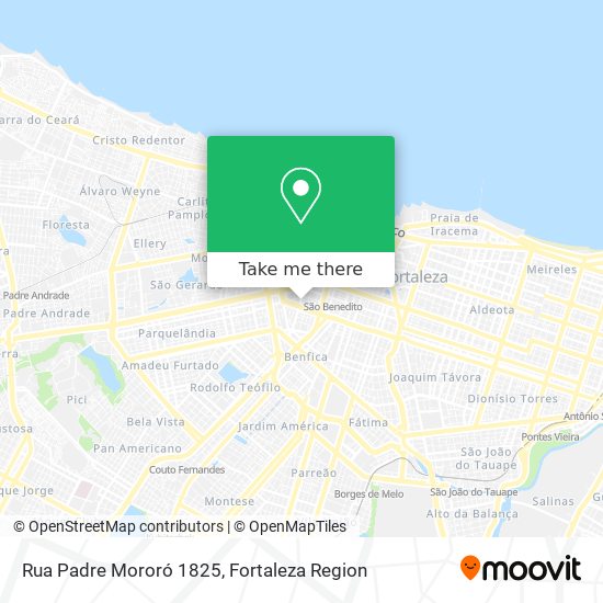 Rua Padre Mororó 1825 map