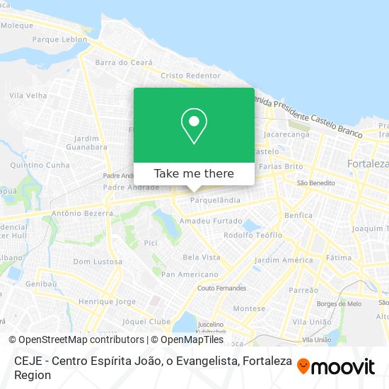 CEJE - Centro Espírita João, o Evangelista map