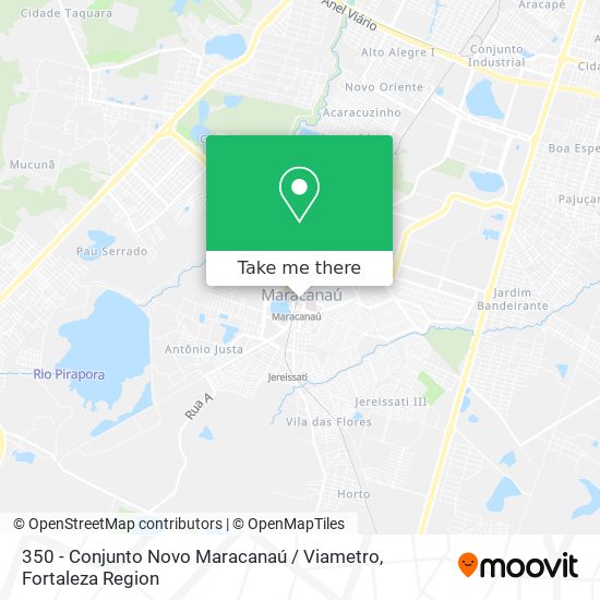 350 - Conjunto Novo Maracanaú / Viametro map