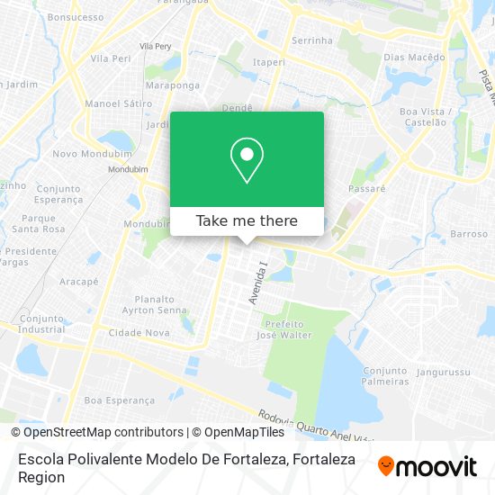 Mapa Escola Polivalente Modelo De Fortaleza