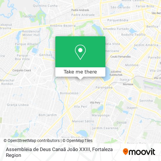 Assembléia de Deus Canaã João XXIII map