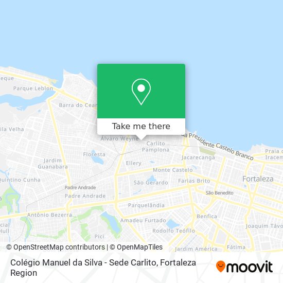 Mapa Colégio Manuel da Silva - Sede Carlito