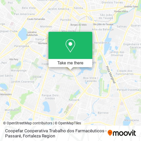 Coopefar Cooperativa Trabalho dos Farmacêuticos - Passaré map