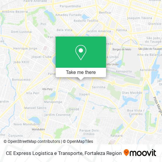 Mapa CE Express Logistica e Transporte