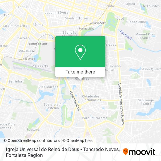 Igreja Universal do Reino de Deus - Tancredo Neves map