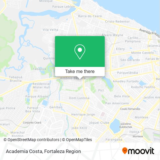 Mapa Academia Costa