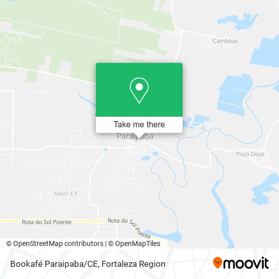 Bookafé Paraipaba/CE map