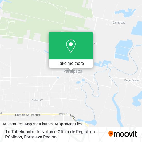 Mapa 1o Tabelionato de Notas e Ofício de Registros Públicos