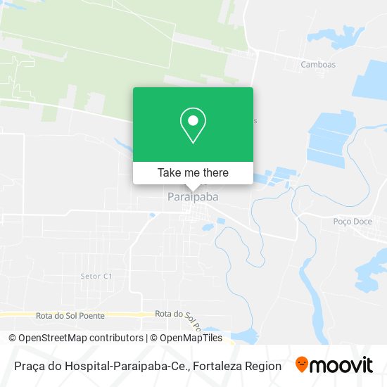 Mapa Praça do Hospital-Paraipaba-Ce.