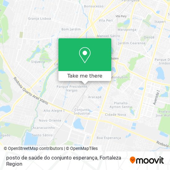 posto de saúde do conjunto esperança map