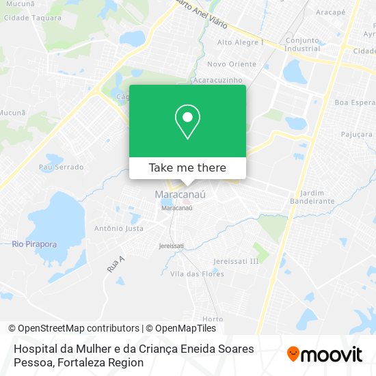 Mapa Hospital da Mulher e da Criança Eneida Soares Pessoa