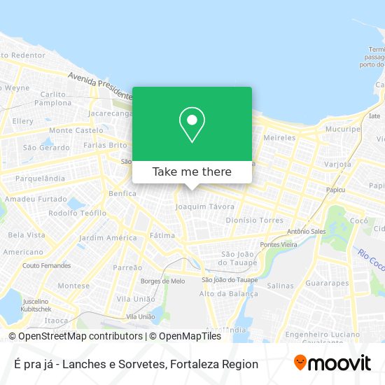 É pra já - Lanches e Sorvetes map