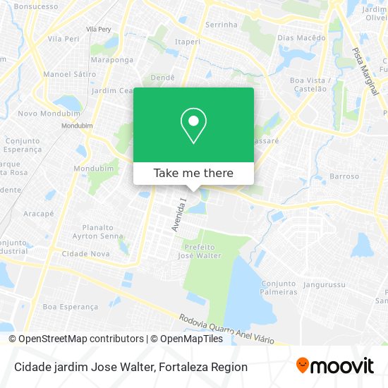 Cidade jardim Jose Walter map