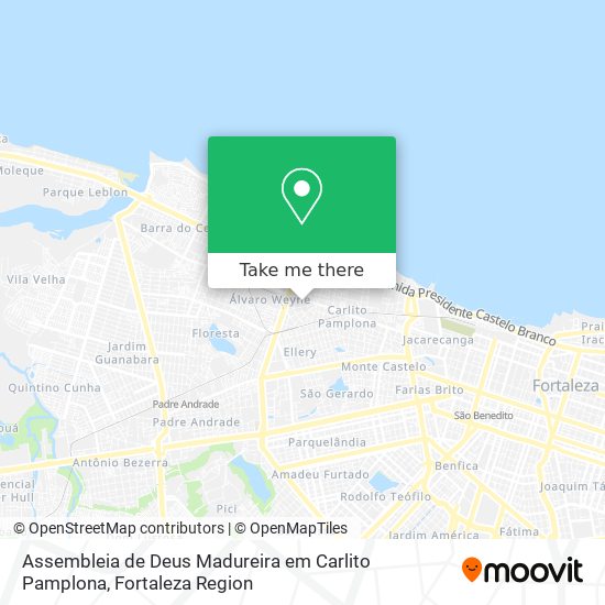 Assembleia de Deus Madureira em Carlito Pamplona map