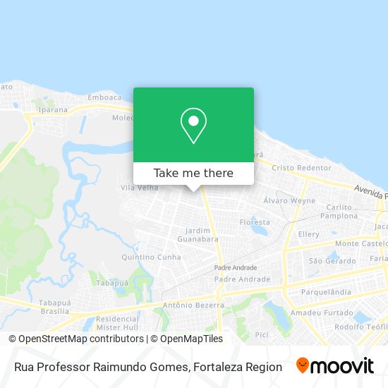 Mapa Rua Professor Raimundo Gomes