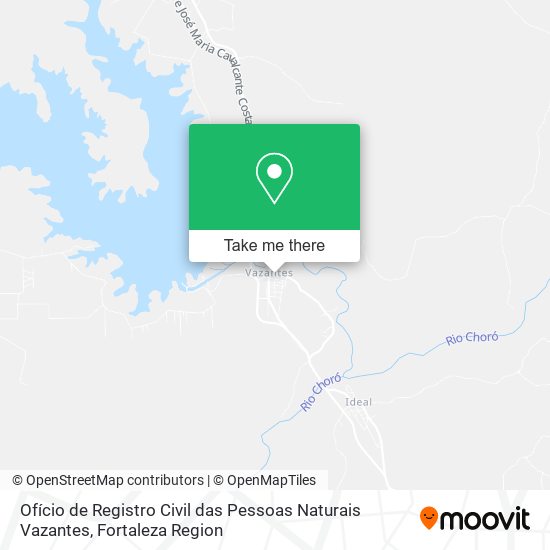 Ofício de Registro Civil das Pessoas Naturais Vazantes map