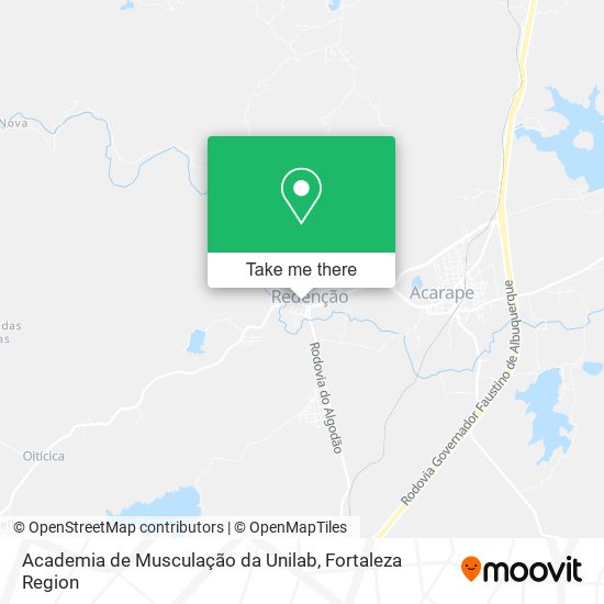 Mapa Academia de Musculação da Unilab