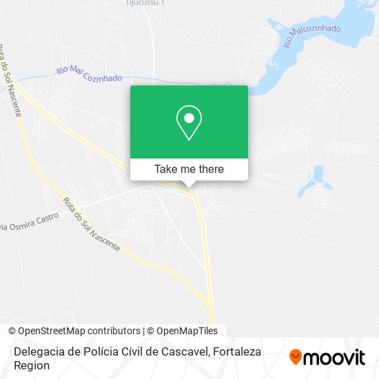 Mapa Delegacia de Polícia Cívil de Cascavel