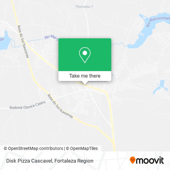 Mapa Disk Pizza Cascavel