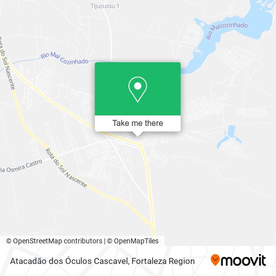 Mapa Atacadão dos Óculos Cascavel