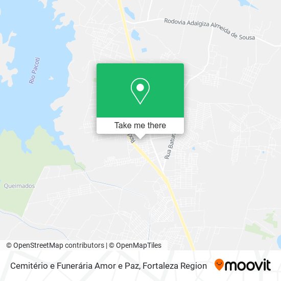 Cemitério e Funerária Amor e Paz map