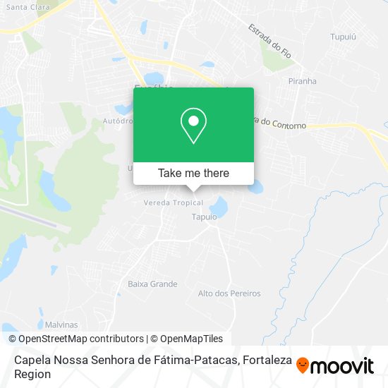 Mapa Capela Nossa Senhora de Fátima-Patacas