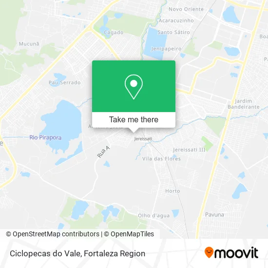 Ciclopecas do Vale map
