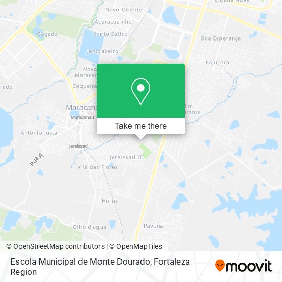 Mapa Escola Municipal de Monte Dourado